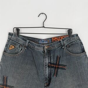 Vintage Y2K Akademiks Baggy Denim Embroidered Men’s Shorts